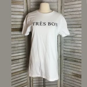 ASOS French Wording Top Sz M